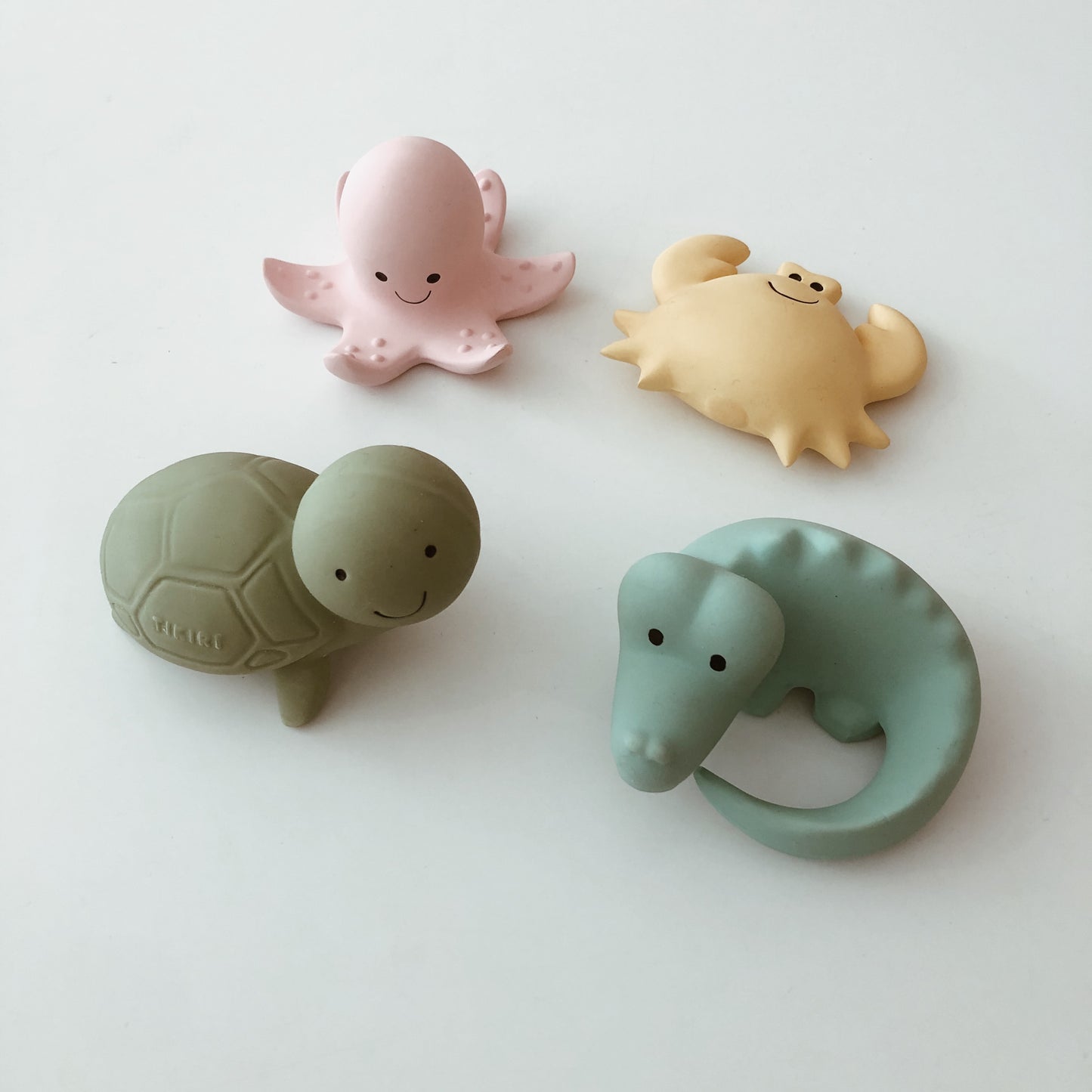 All Natural Rubber Rattle/Teether (12 Animals)