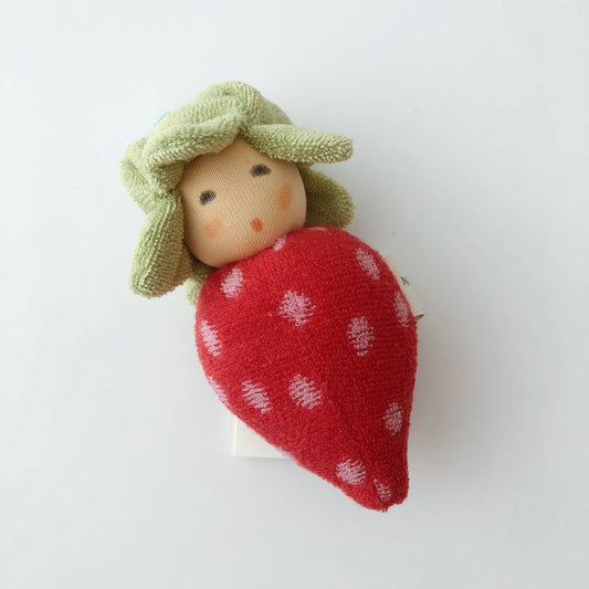 Terry Cloth Strawberry Rattle