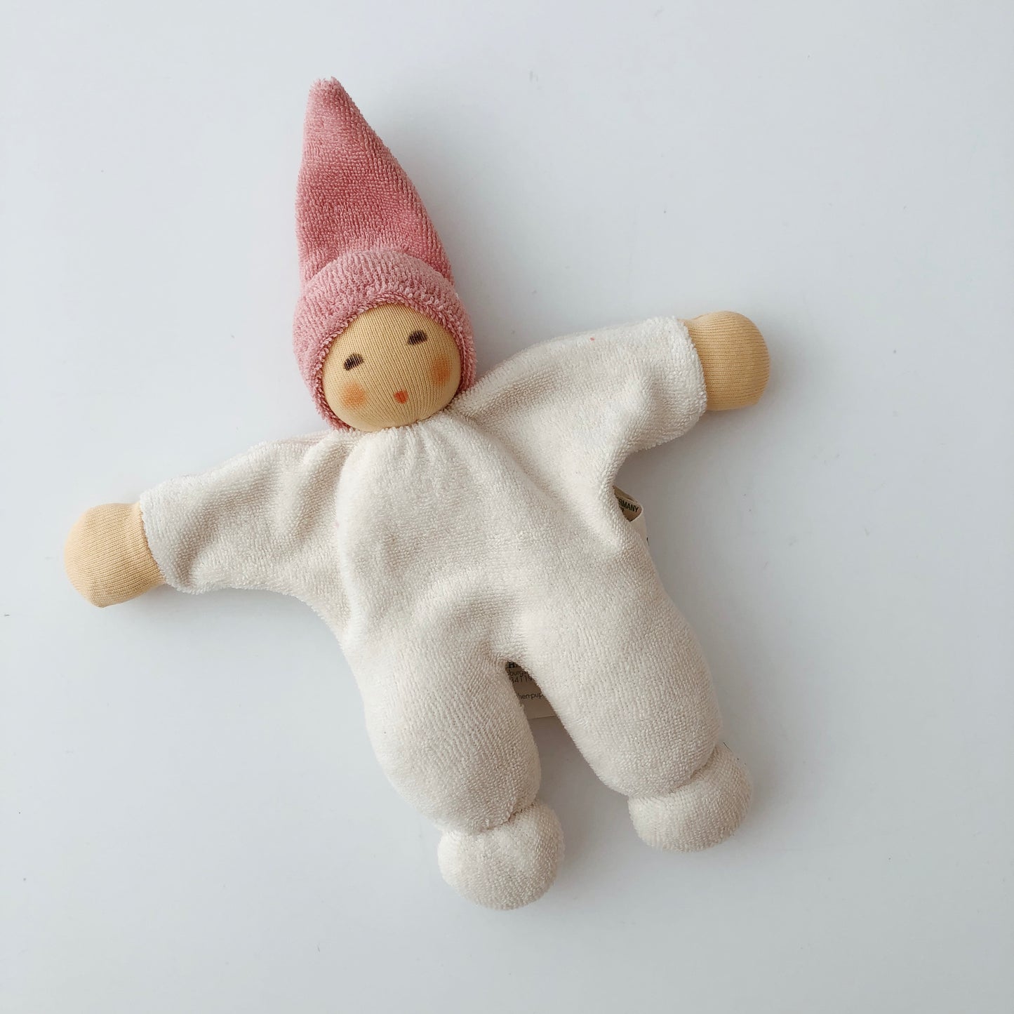 Terry Cloth Doll Pink Hat