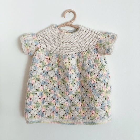 Vintage Pastel Crochet Dress